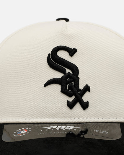 Pro Standard Chicago White Sox 'Signature Suede' Pro Pinch Strapback Off White/Black