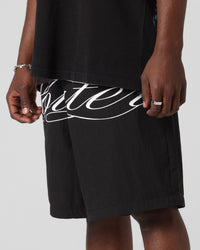 Loiter Script Walk Shorts Black