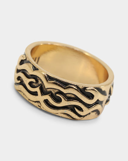 Wild For The Weekend Fire Band Ring (Large) Gold