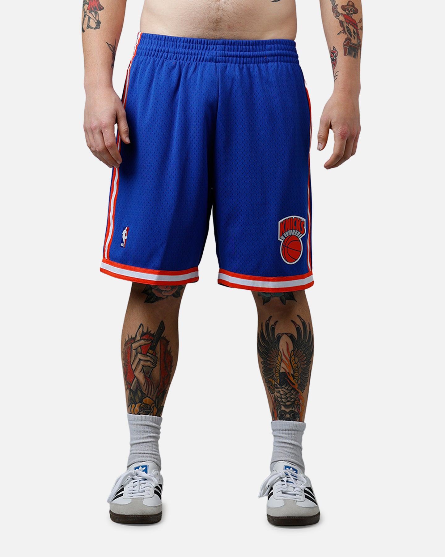 ショートパンツ MITCHELL & NESS SWINGMAN SHORTS KNICKS Mitchell & Ness New York Knicks 91-92' Swingman Shorts Blue
