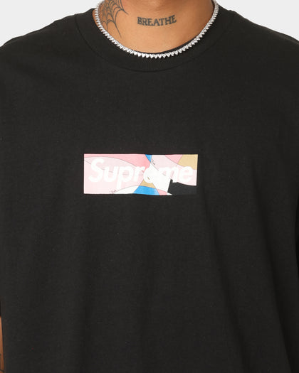 Supreme X Pucci Box Logo T-Shirt Black/Pink