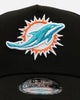 New Era Miami Dolphins 'Black And Team Color' 9FORTY A-Frame Snapback Black/Official Team Color