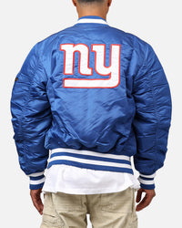 New Era X Alpha Series X NFL New York Giants MA-1 Bomber Jacket Royal/Red