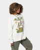 Mitchell & Ness Women's Los Angeles Lakers Three-Peat Long Sleeve T-Shirt Vintage White