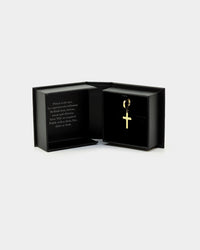 NXS Mini Cross Earring Gold