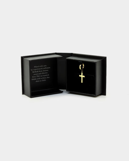 NXS Mini Cross Earring Gold