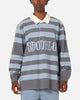 S Double PK Stripe Rugby Polo Baby Blue