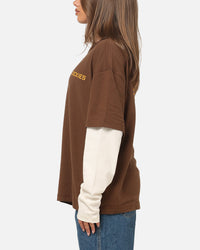 Dickies Payson 2Fer Long Sleeve T-Shirt Brown