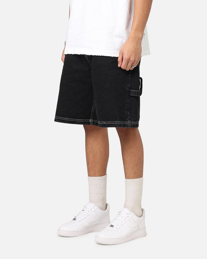Saint Morta Amplus Fray Carpenter Jort Shorts Contrast Black