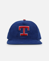 New Era Texas Rangers 'Throwback Cord Golfers' Corduroy Golfer Snapback Blue
