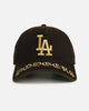 New Era Los Angeles Dodgers 'Washed Black Gothic Script' 9FORTY A-Frame Snapback Black