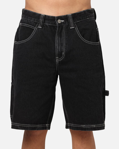 Saint Morta Amplus Fray Carpenter Jort Shorts Contrast Black