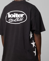 Loiter Star Child T-Shirt Washed Black