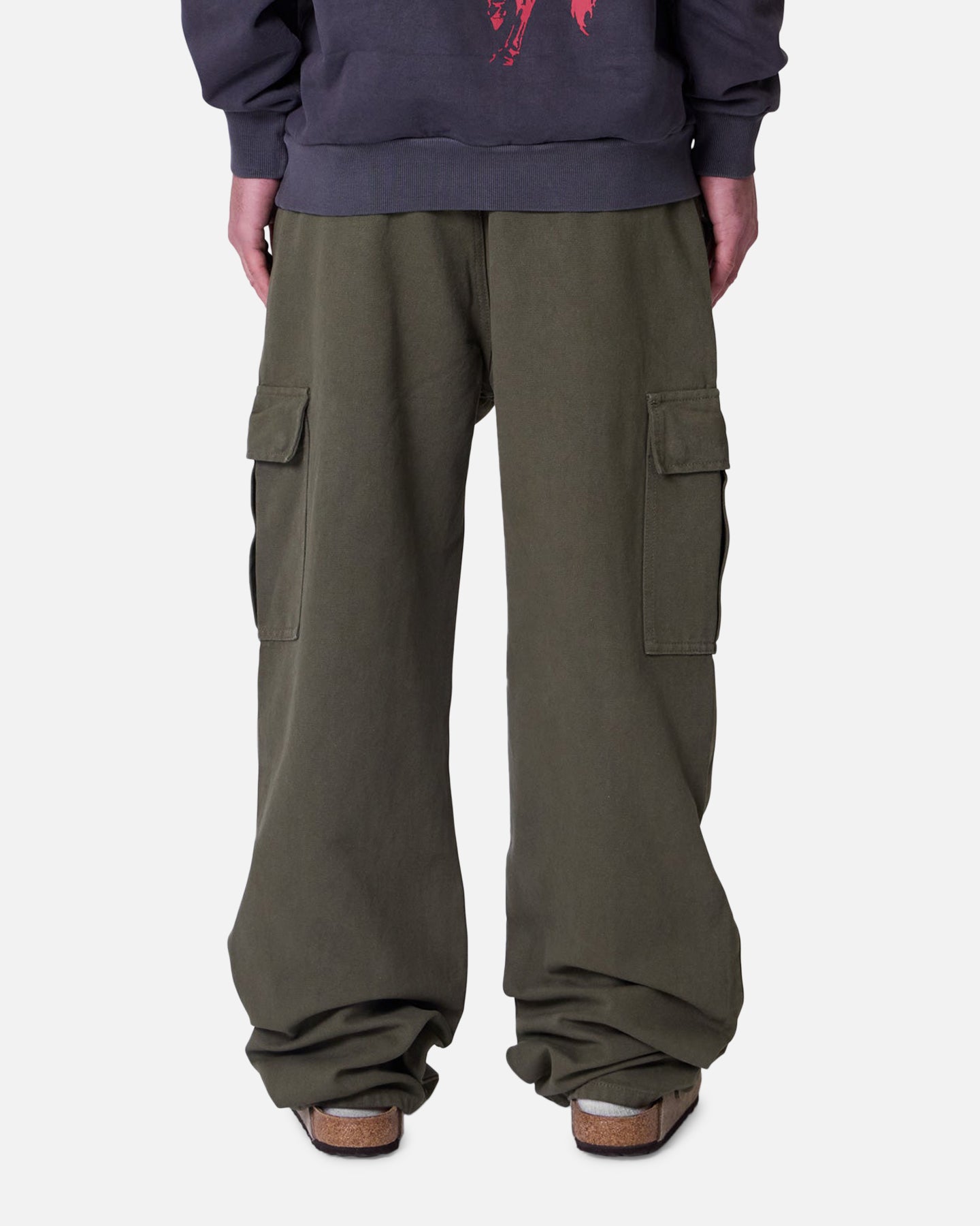 MNML Ultra Baggy Extended Knee Denim Pants Olive | Culture Kings US