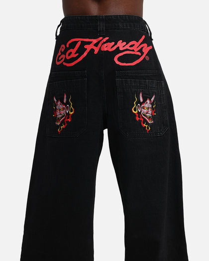 Ed Hardy Death Before Dishonour Jeans Black