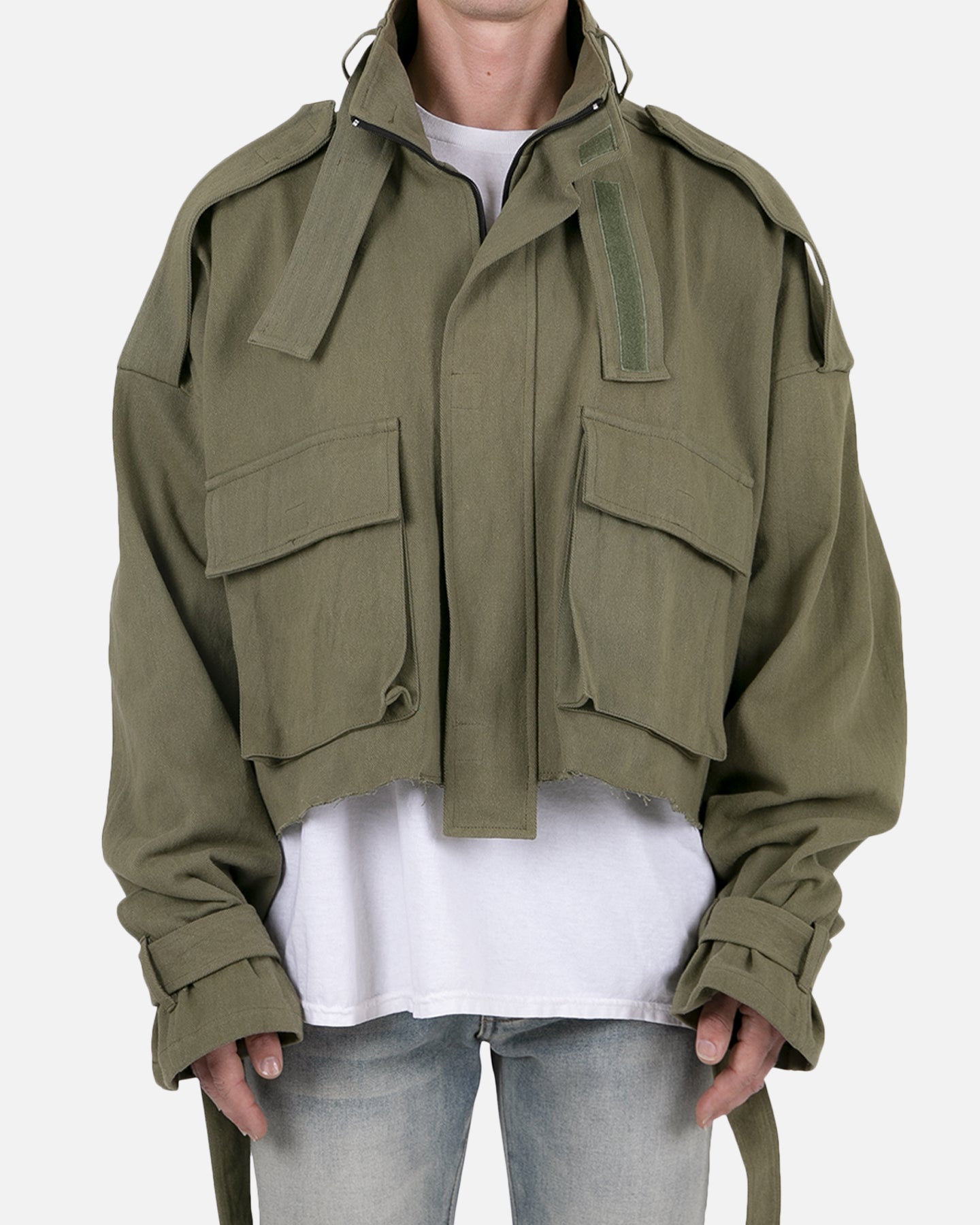 MNML Cropped M65 Jacket Olive | Culture Kings US