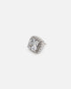 Saint Morta Cushion Cut Halo Earrings Iced White Gold