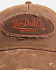 Von Dutch Oval Distressed Trucker Snapback Maroon