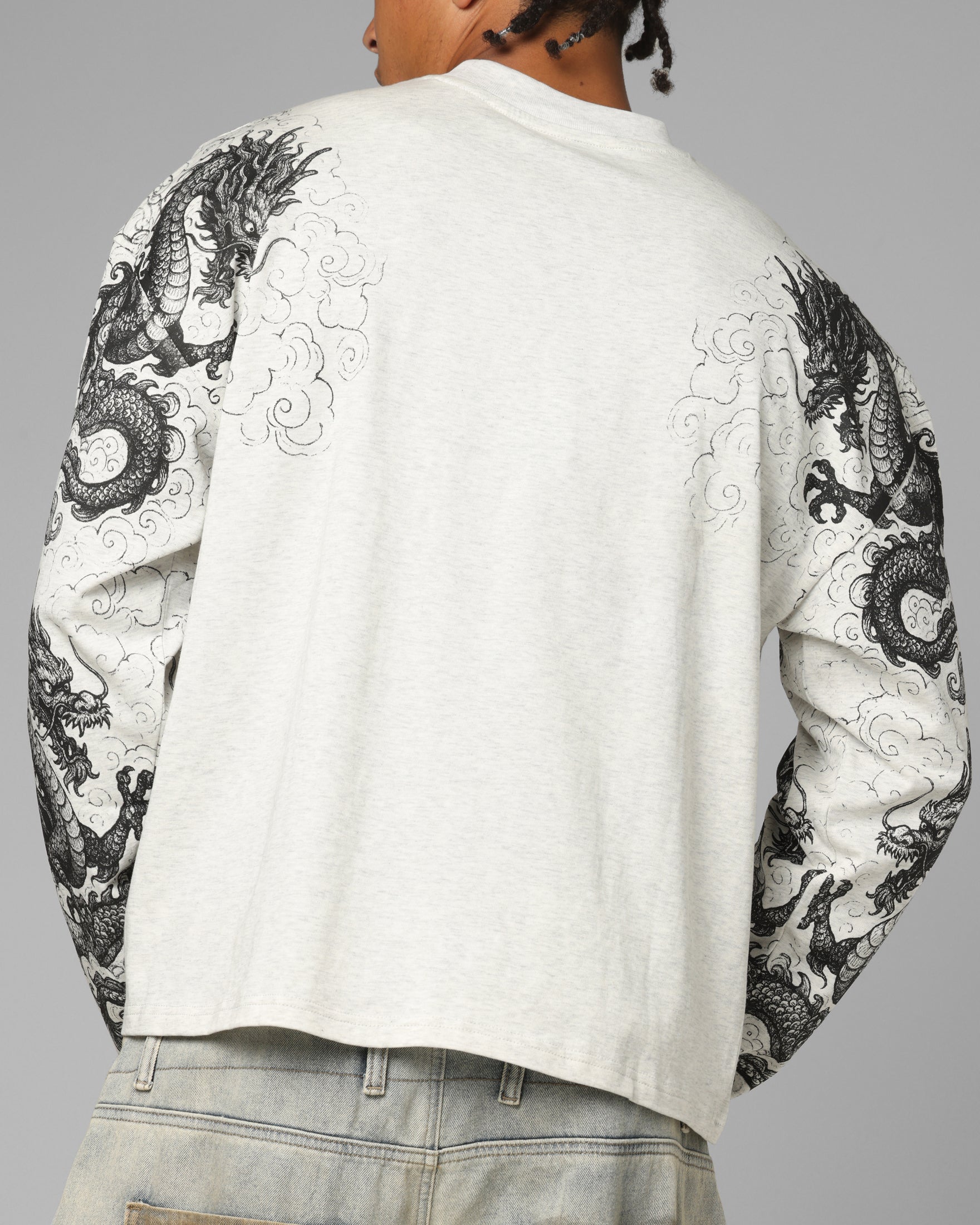 Loiter Dragon Tattoo Long Sleeve T-Shirt White | Culture Kings US