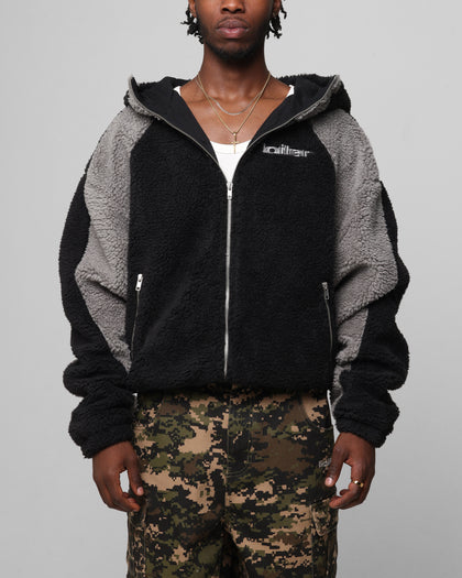 Loiter Speedway Fleece Jacket Black/Grey