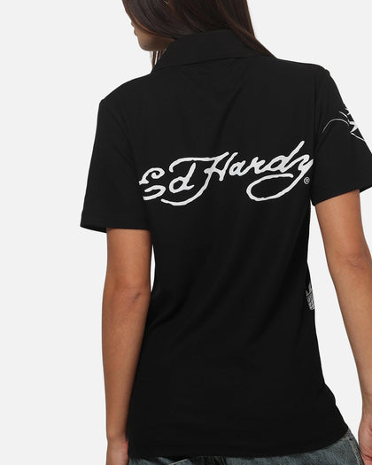 Ed Hardy Euro Polo Shirt Black
