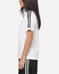 Adidas Women's 3 Stripe T-Shirt White/Black