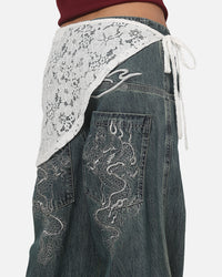 Ed Hardy Women's Lace Wrap Skirt White