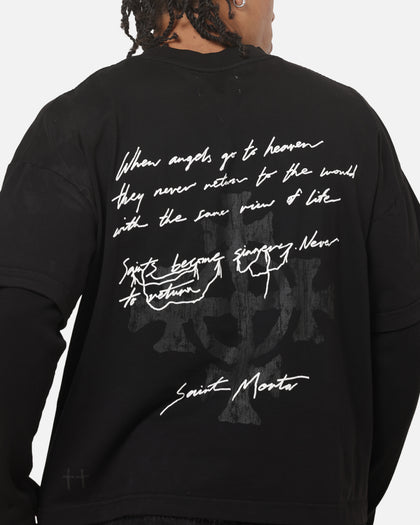 Saint Morta Destiny Layered Long Sleeve T-Shirt Washed Black