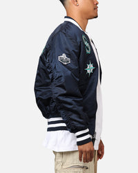 New Era X Alpha Series X MLB Seattle Mariners MA-1 Bomber Jacket Navy