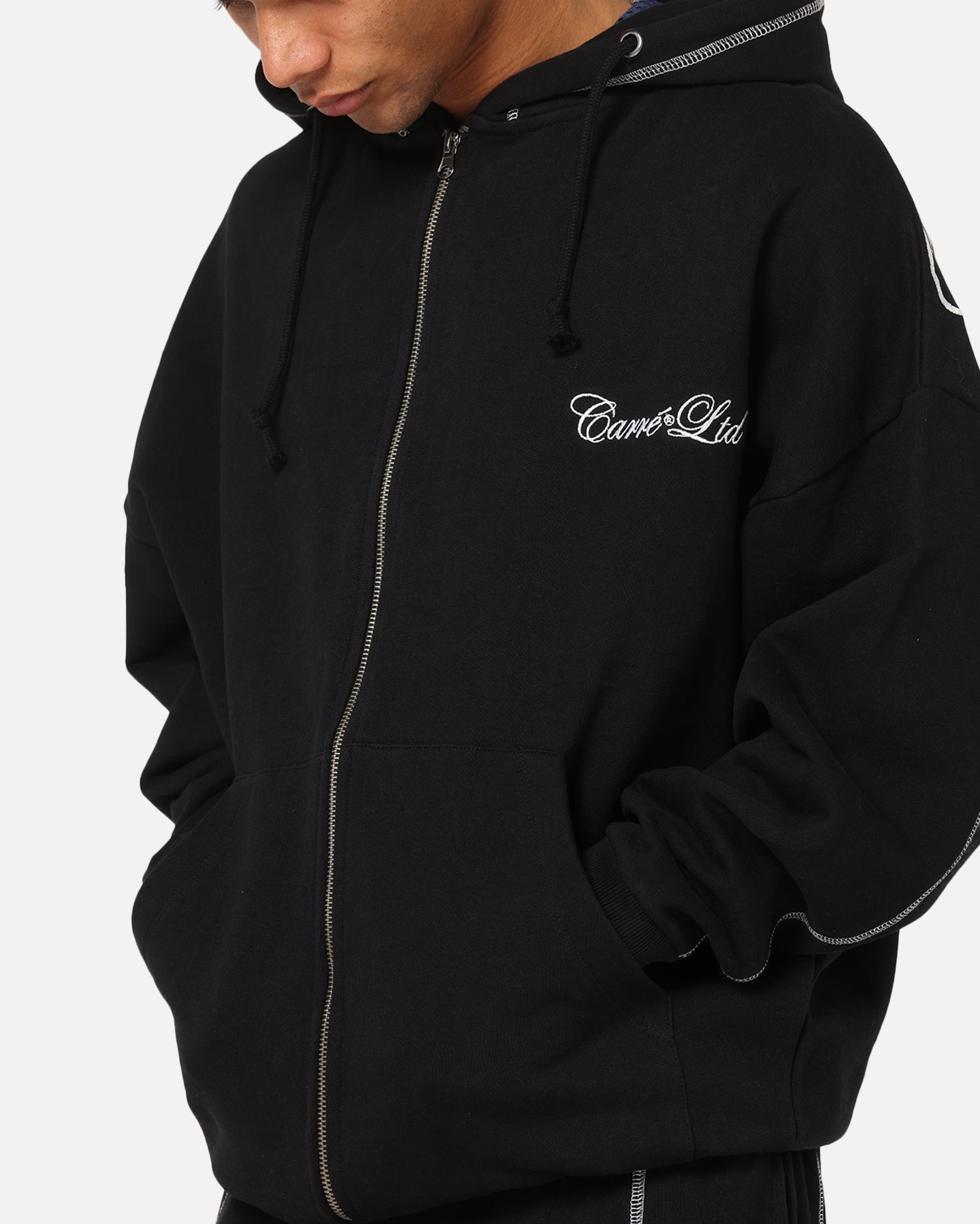 Carre Script Hoodie Black | Culture Kings US