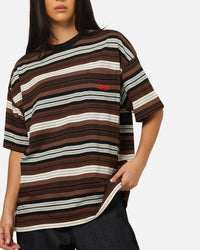 Carre Striped Pocket T-Shirt Brown Stripe