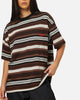 Carre Striped Pocket T-Shirt Brown Stripe
