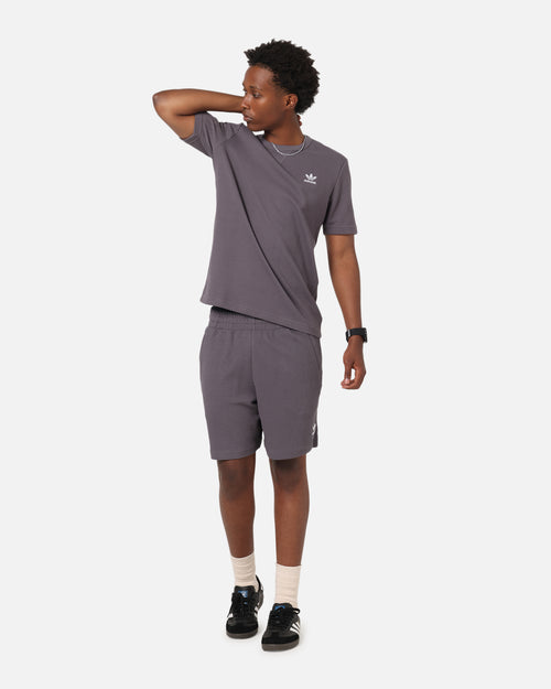 Adidas Trefoil Essentials Waffle T-Shirt Grey Strata