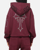 Ed Hardy Trinity Rhinestone Zip Hoodie Plum