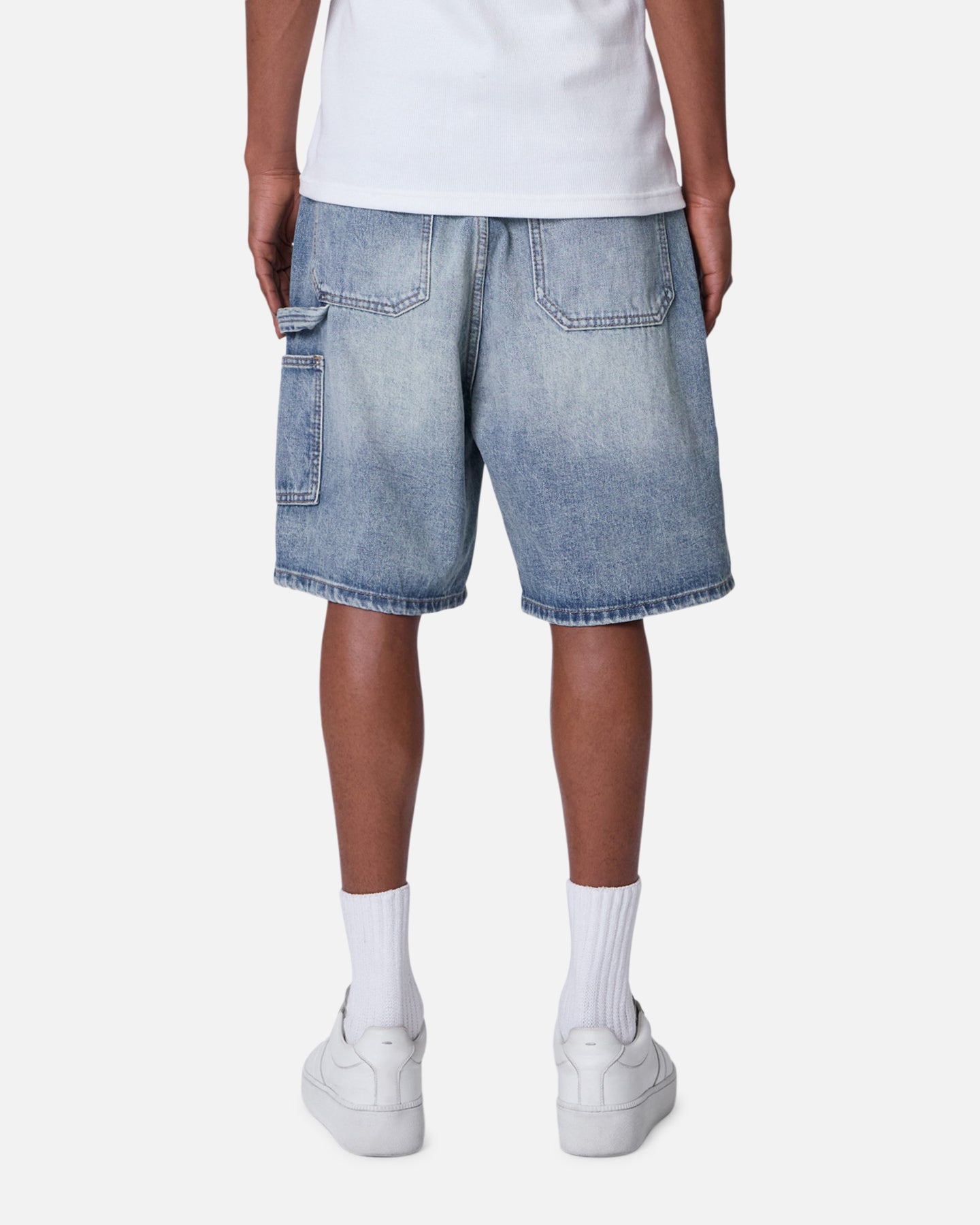 MNML Double Western Jewel Denim Shorts Blue | Culture Kings US