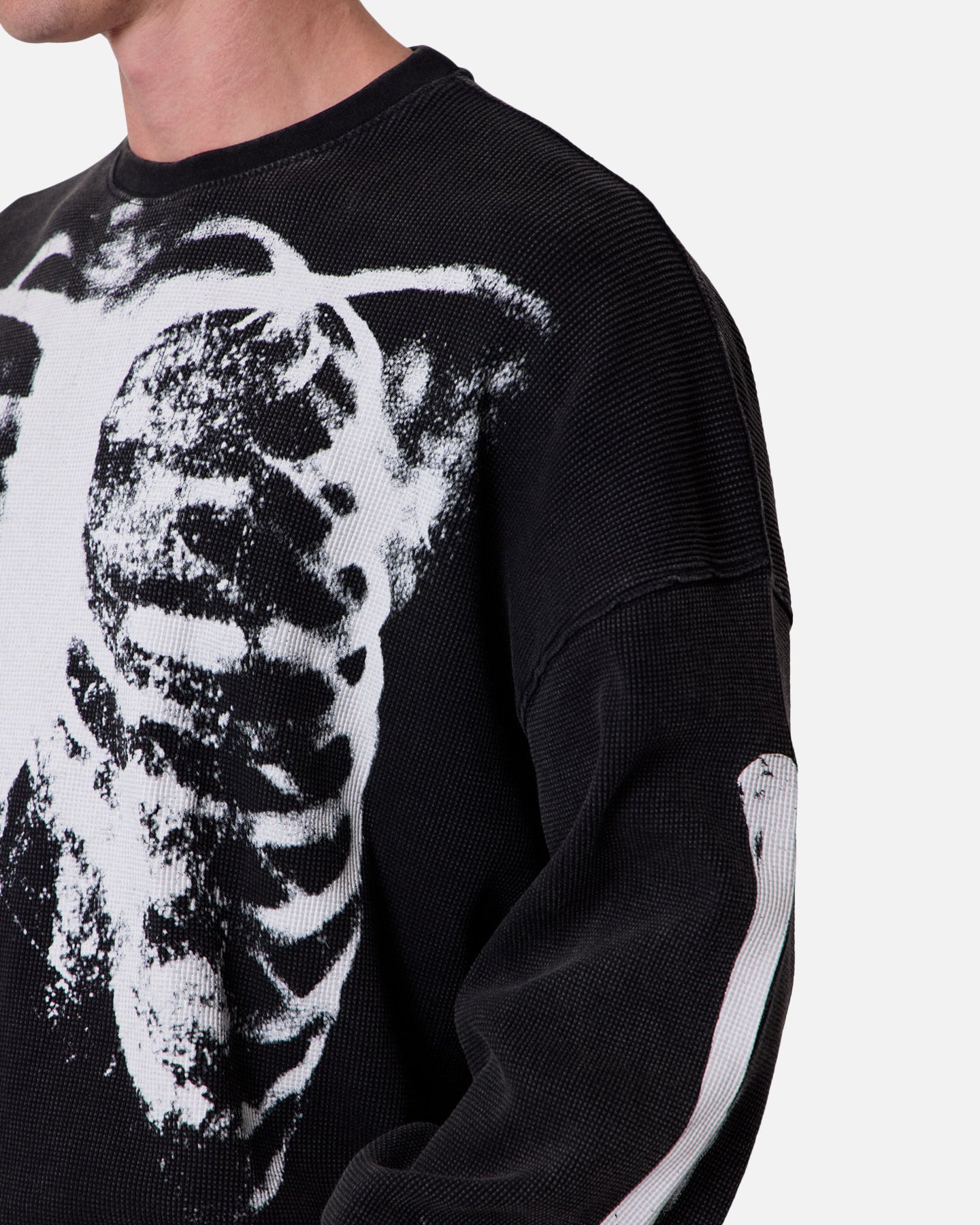MNML X-Ray Thermal Long Sleeve T-Shirt Black | Culture Kings US
