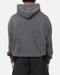Saint Morta Destiny Rising Boxy Hoodie Washed Black