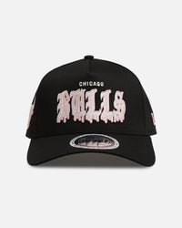 New Era Chicago Bulls 'Drip Glow Script' 9FORTY A-Frame Snapback Black/Pink