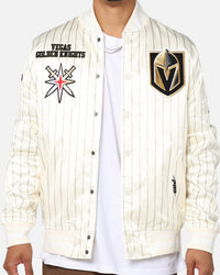 Pro Standard Vegas Golden Knights Pinstripe Jacket Eggshell/Yellow