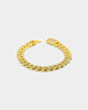NXS 12mm Diamond Cuban Link Bracelet Iced Gold