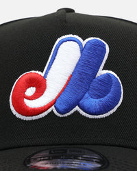 New Era Montreal Expos 'Black And Team Color' 9FORTY A-Frame Snapback Black/Official Team Color