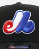 New Era Montreal Expos 'Black And Team Color' 9FORTY A-Frame Snapback Black/Official Team Color