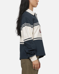 Carre Varsity Long Sleeve Polo Shirt Vintage Navy