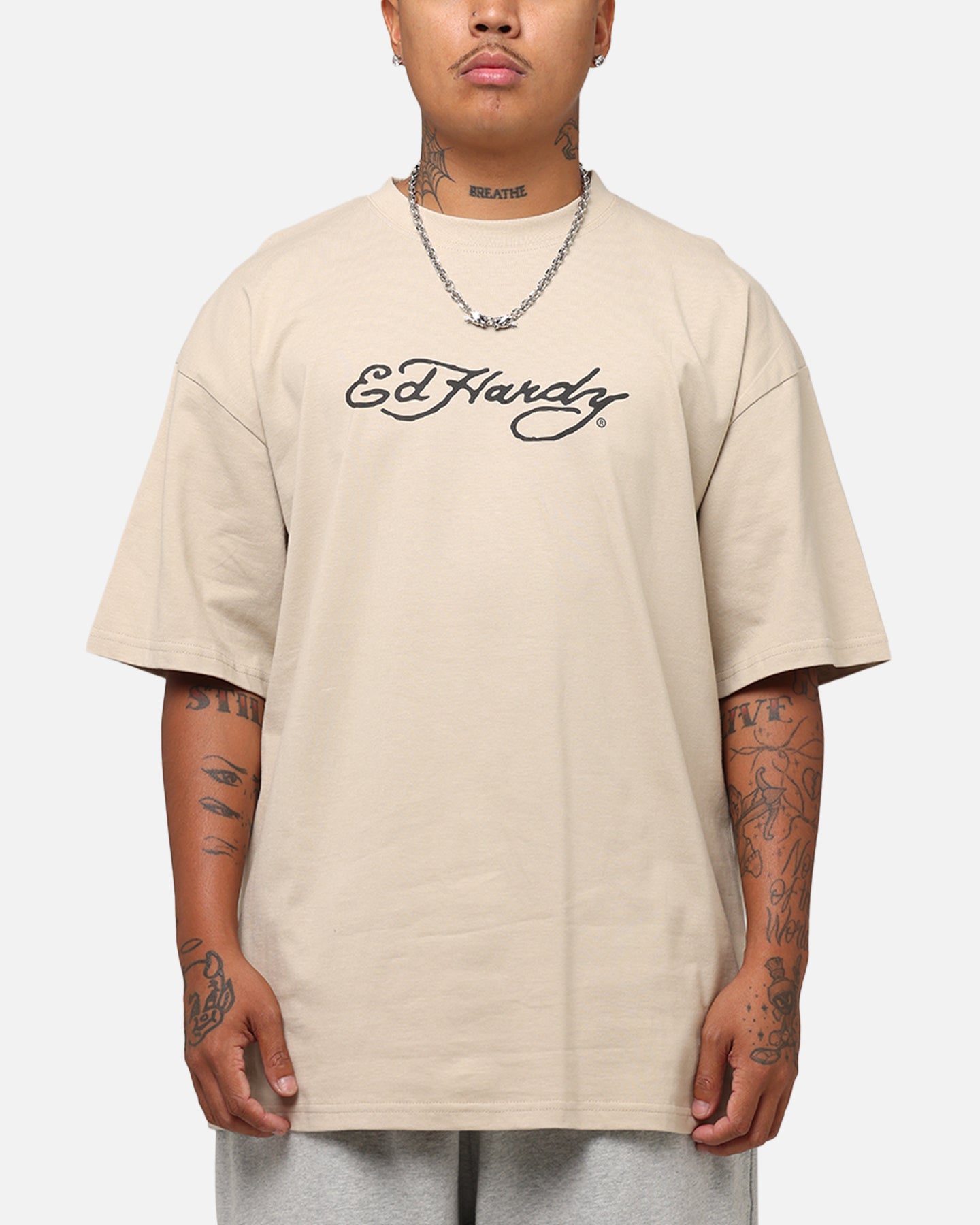 Ed Hardy Bulldog T-Shirt Stone | Culture Kings US