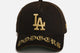 New Era Los Angeles Dodgers 'Washed Black Gothic Script' 9FORTY A-Frame Snapback Black