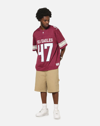 Bleacher Athletic Manly Warringah Sea Eagles NRL Gridiron Mesh Jersey Official Team Color
