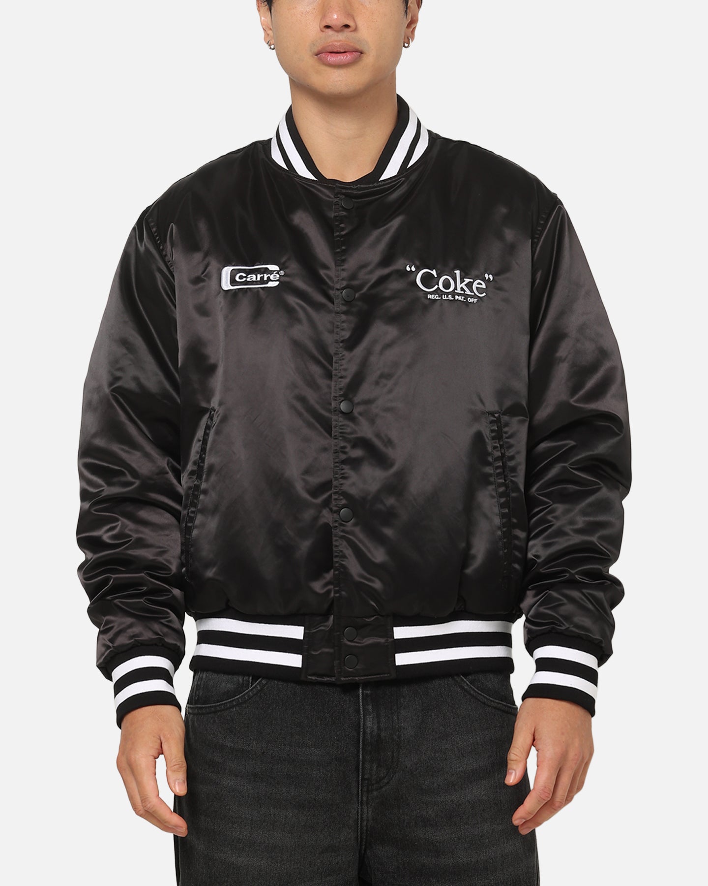 Carre Carré X Coca Cola Batter Up Stadium Jacket Black | Culture