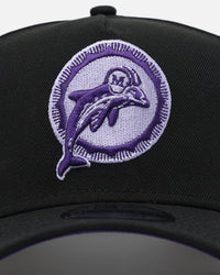 New Era Miami Dolphins 'Purple Haze' 9FORTY A-Frame Snapback Black/Purple