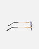 Belvoir & Co Hampton Diamond Cut Sunglasses Gold/Blue