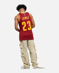 Mitchell & Ness Cleveland Cavaliers Lebron James 2015 Dark Jersey Burgundy